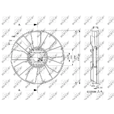 Rotor ventilatora, hlađenje motora NRF NRF 49865 IC-E271CD