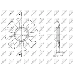 Rotor ventilatora, hlađenje motora NRF NRF 49867 IC-E271CF