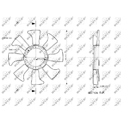 Rotor ventilatora, hlađenje motora NRF NRF 49867 IC-E271CF