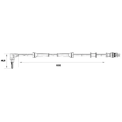 Senzor, broj obrtaja točka BOSCH 0 265 007 073 IC-A839C0