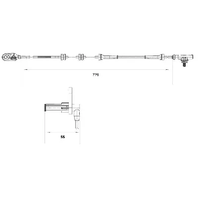 Senzor, broj obrtaja točka BOSCH 0 265 007 633 IC-B67BCC