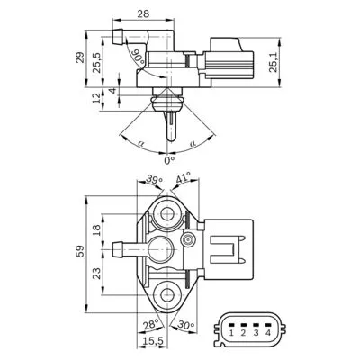 Senzor, pritisak goriva BOSCH 0 261 230 093 IC-BA5134