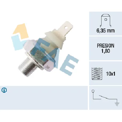 Senzor, pritisak ulja FAE FAE12910 IC-ABB39F