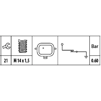 Senzor, pritisak ulja HELLA 6ZL003 259-401 IC-D888F8