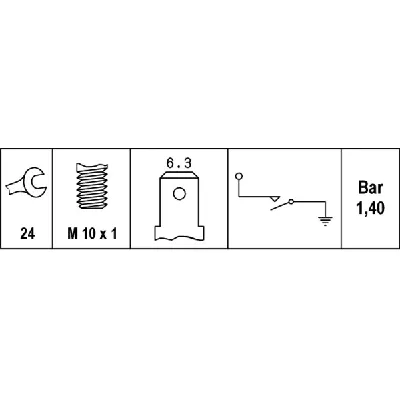 Senzor, pritisak ulja HELLA 6ZL003 259-471 IC-B5174B