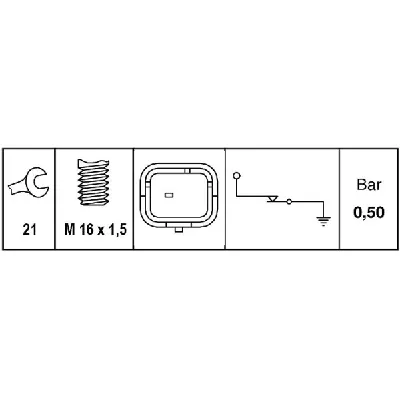 Senzor, pritisak ulja HELLA 6ZL009 600-041 IC-B51771