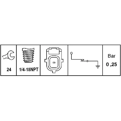 Senzor, pritisak ulja HELLA 6ZL009 600-081 IC-B51774