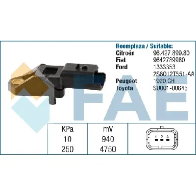 Senzor pritiska vazduha, podešavanje visine FAE FAE15027 IC-C012F1