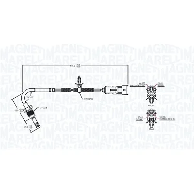 Senzor, temperatura izduvnih gasova MAGNETI MARELLI 172000107010 IC-F86651