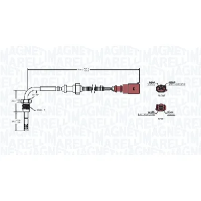 Senzor, temperatura izduvnih gasova MAGNETI MARELLI 172000139010 IC-F86661