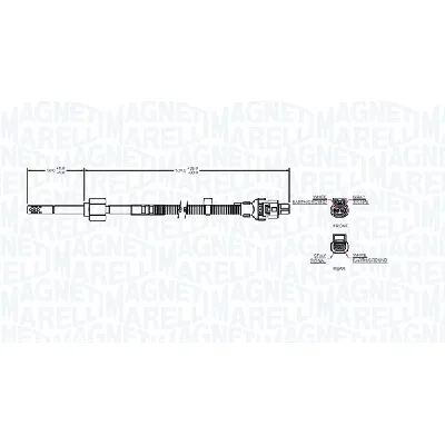 Senzor, temperatura izduvnih gasova MAGNETI MARELLI 172000155010 IC-F86668