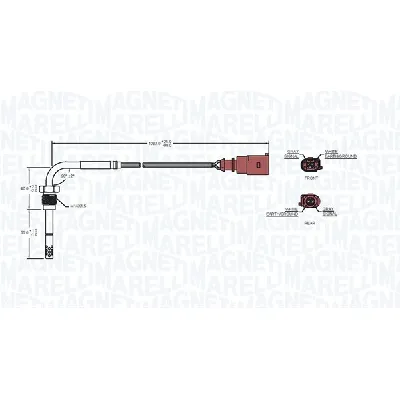 Senzor, temperatura izduvnih gasova MAGNETI MARELLI 172000175010 IC-F86672