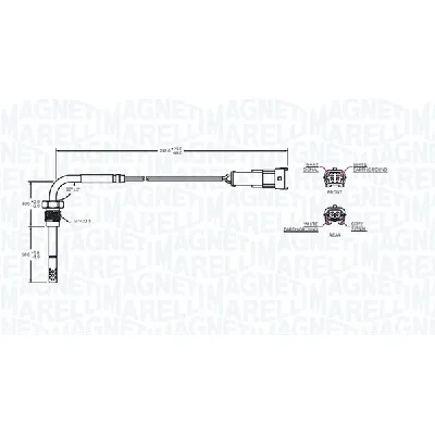 Senzor, temperatura izduvnih gasova MAGNETI MARELLI 172000193010 IC-F8667B