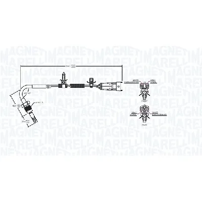 Senzor, temperatura izduvnih gasova MAGNETI MARELLI 172000221010 IC-F86689
