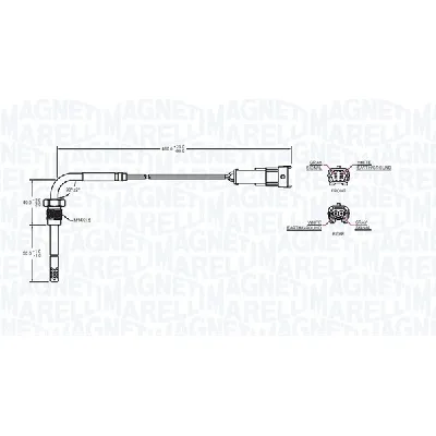 Senzor, temperatura izduvnih gasova MAGNETI MARELLI 172000235010 IC-F8668F