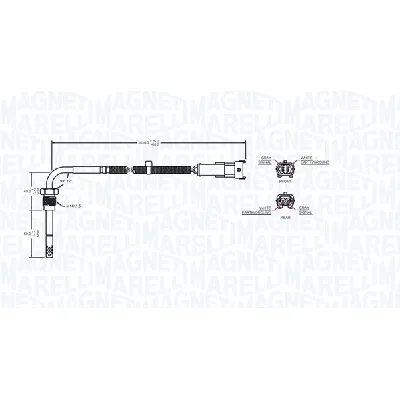Senzor, temperatura izduvnih gasova MAGNETI MARELLI 172000245010 IC-F86694