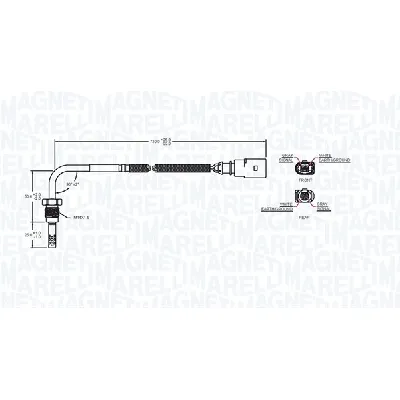 Senzor, temperatura izduvnih gasova MAGNETI MARELLI 172000247010 IC-F86695