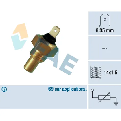 Senzor, temperatura rashladne tečnosti FAE FAE31460 IC-ABB369