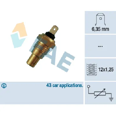 Senzor, temperatura rashladne tečnosti FAE FAE31650 IC-ABB3CB