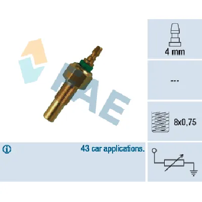 Senzor, temperatura rashladne tečnosti FAE FAE32170 IC-ABB3F1