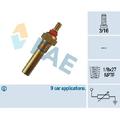 Senzor, temperatura rashladne tečnosti FAE FAE32300 IC-ABB400