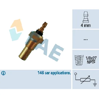 Senzor, temperatura rashladne tečnosti FAE FAE32350 IC-ABB3FE