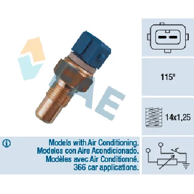 Senzor, temperatura rashladne tečnosti FAE FAE34110 IC-ABB268