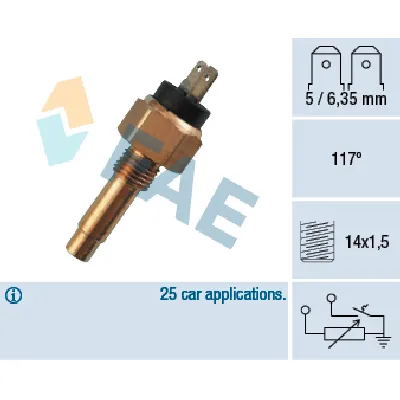 Senzor, temperatura rashladne tečnosti FAE FAE34160 IC-ABB4BD