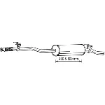 Srednji izduvni lonac BOSAL BOS291-069 IC-D143BB