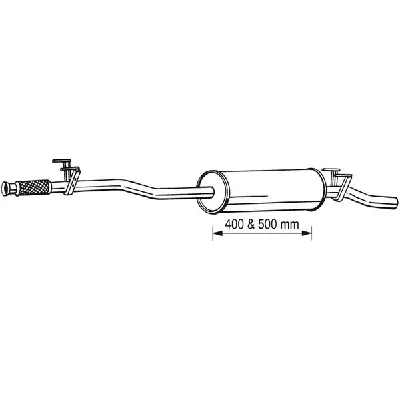 Srednji izduvni lonac BOSAL BOS291-069 IC-D143BB