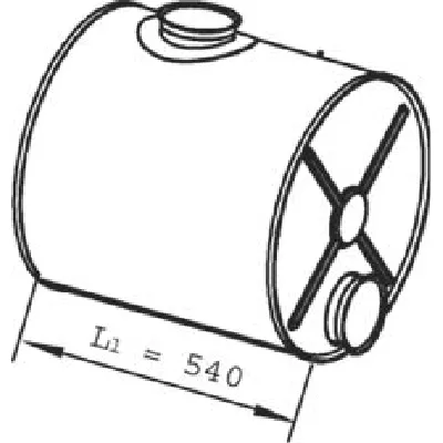 Srednji izduvni lonac DINEX DIN21343 IC-B50167