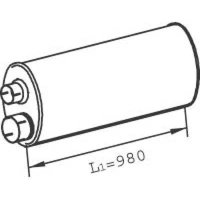 Srednji izduvni lonac DINEX DIN47301 IC-214584