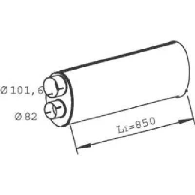 Srednji izduvni lonac DINEX DIN47308 IC-214585