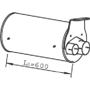 Srednji izduvni lonac DINEX DIN49397 IC-B3CAB2