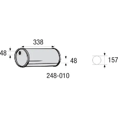 Srednji izduvni lonac, univerzalni BOSAL BOS248-010 IC-C407A8