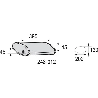 Srednji izduvni lonac, univerzalni BOSAL BOS248-012 IC-C407A9