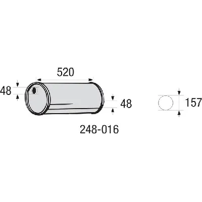 Srednji izduvni lonac, univerzalni BOSAL BOS248-016 IC-C407AB