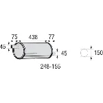 Srednji izduvni lonac, univerzalni BOSAL BOS248-155 IC-C407AC