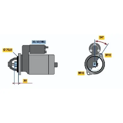 Starter BOSCH 0 001 107 540 IC-D077A8