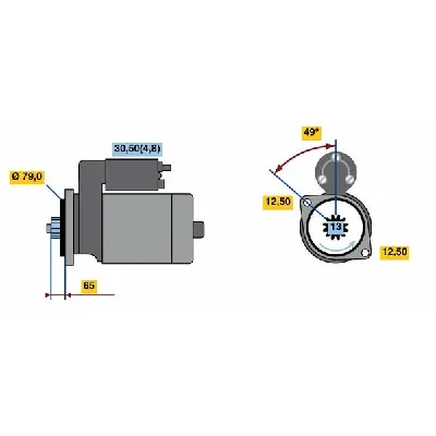 Starter BOSCH 0 001 153 009 IC-BF746F