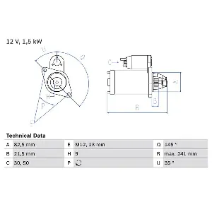 Starter BOSCH 0 986 010 850 IC-D20712