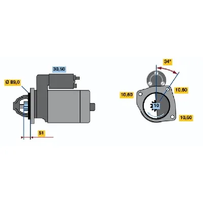 Starter BOSCH 0 986 011 380 IC-428069