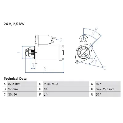 Starter BOSCH 0 986 013 390 IC-636679