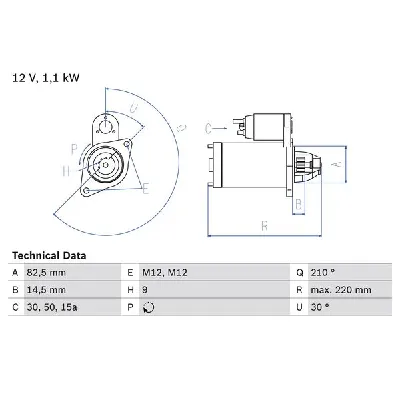 Starter BOSCH 0 986 016 330 IC-428148