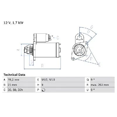 Starter BOSCH 0 986 016 920 IC-636977