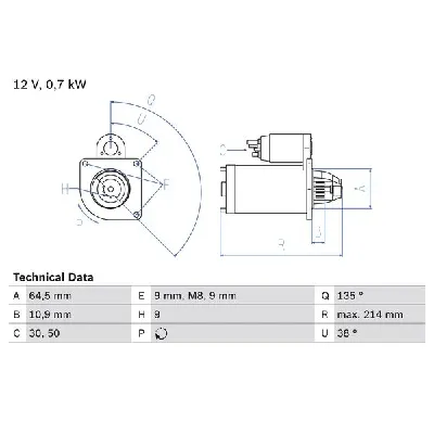 Starter BOSCH 0 986 017 030 IC-428175