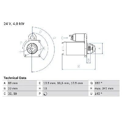 Starter BOSCH 0 986 017 880 IC-637045