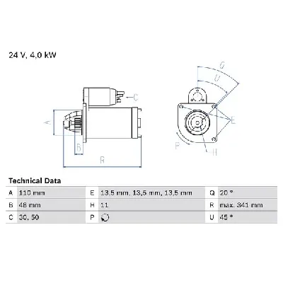 Starter BOSCH 0 986 017 980 IC-428198