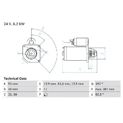 Starter BOSCH 0 986 018 370 IC-637095