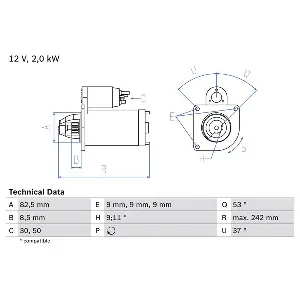 Starter BOSCH 0 986 018 450 IC-637111